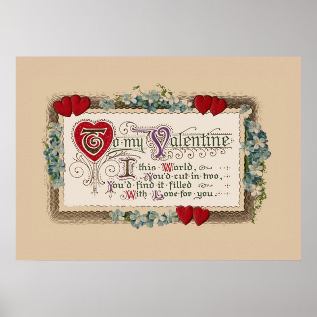 Póster Valentine Poem Poster (Frente)