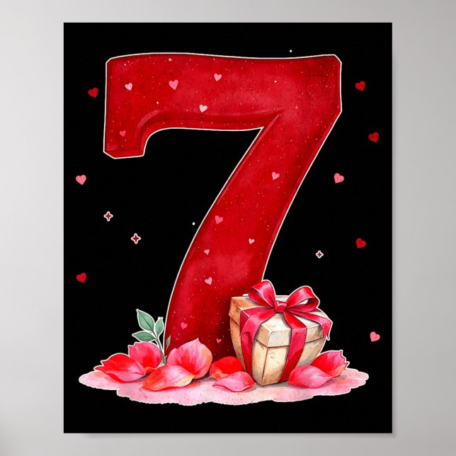 Póster Valentine’s Day 67 Filled With Heart Funny Six Sev (Frente)