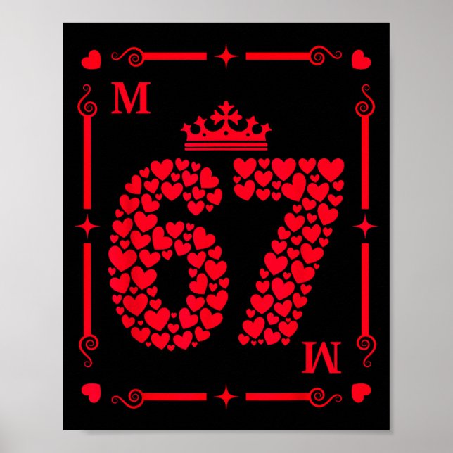 Póster Valentine’s Day 67 Filled With Hearts Card Six Sev (Frente)