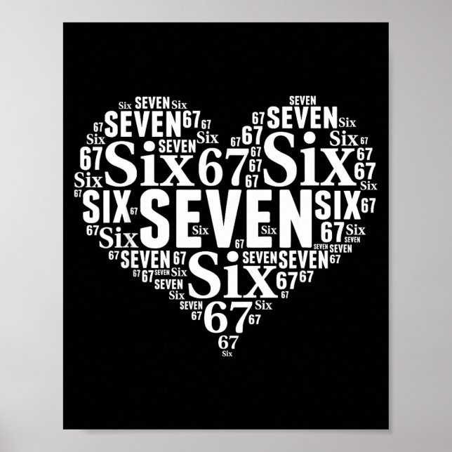 Póster Valentine’s Day 67 Meme 67th Birthday 6 7 Valentin (Frente)