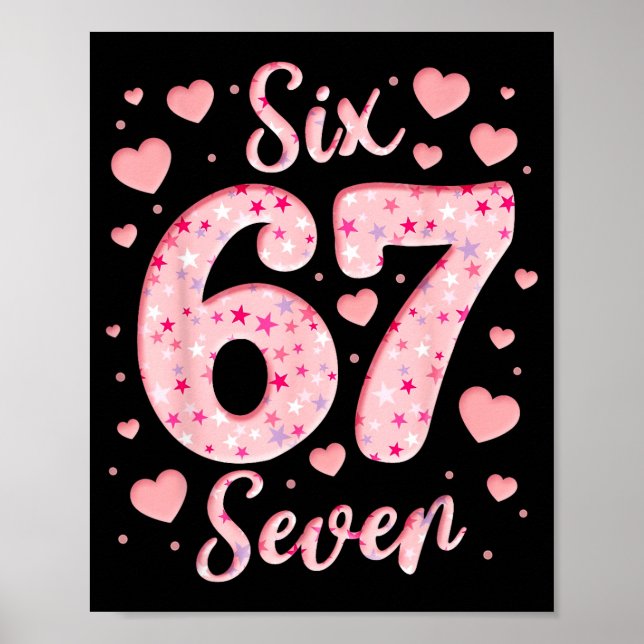 Póster Valentine’s Day 67 Meme Filled With Hearts Funny S (Frente)