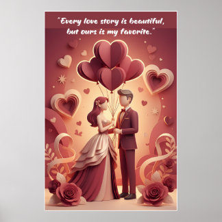 Póster Valentine’s Day Love Quote Poster