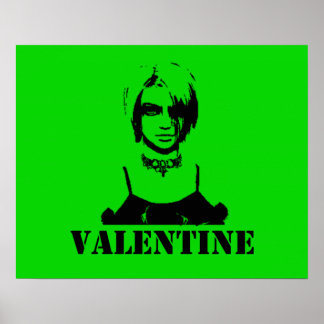 Póster Valentine (Stenciled)