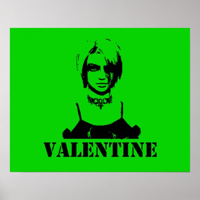 Póster Valentine (Stenciled) (Frente)