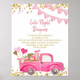 Póster Valentine Truck Sprecik Tarde Noche Diaper