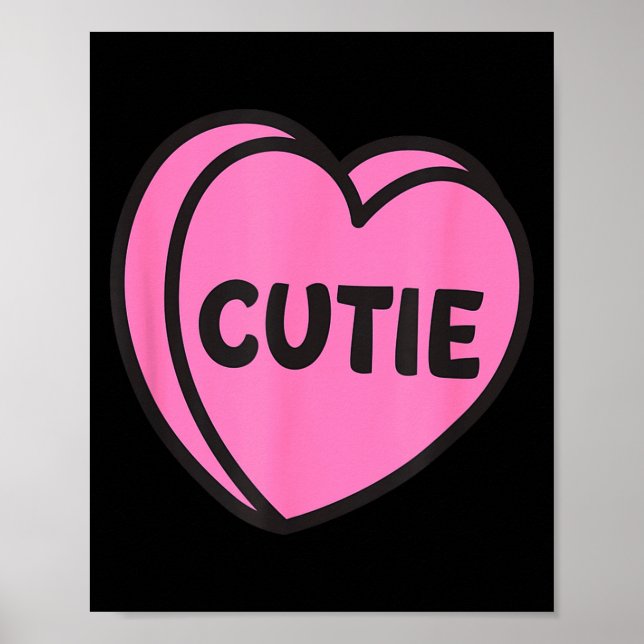 Póster Valentines Day Candy Sweet Hearts Love Cutie  (Frente)