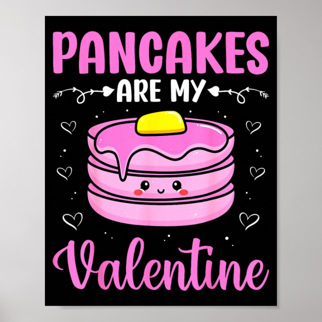 Póster Valentine's Day Couple - Pancakes Are My Valentine (Frente)
