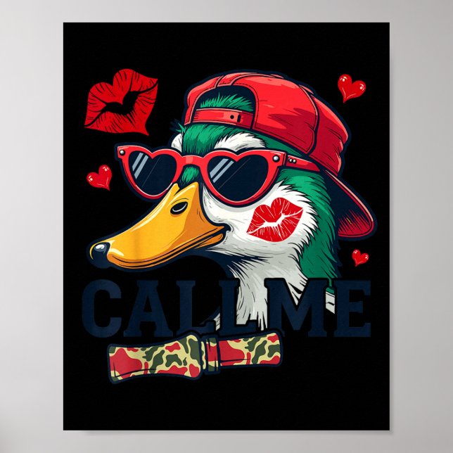 Póster Valentine's Day Duck Hunting Camo Call Me Toddler  (Frente)
