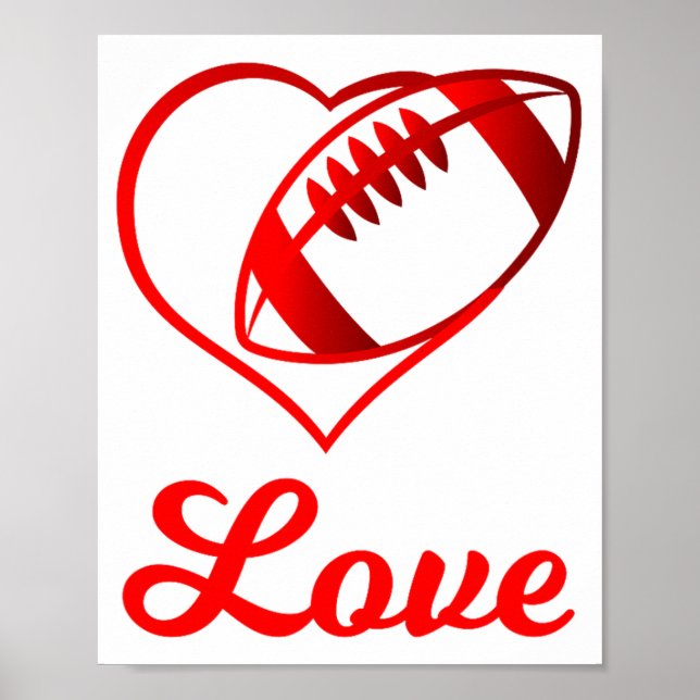 Póster Valentines Day Gift For Football Lovers  (Frente)