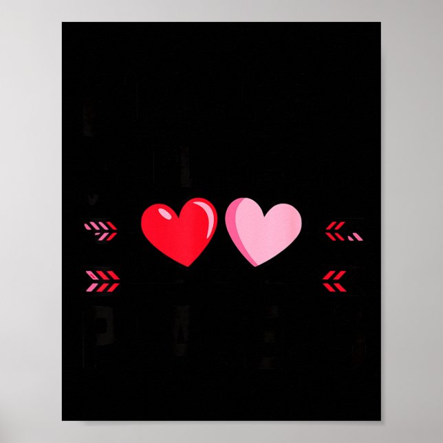 Póster Valentines Day Heart Family Gamer Gaming New Paren (Frente)