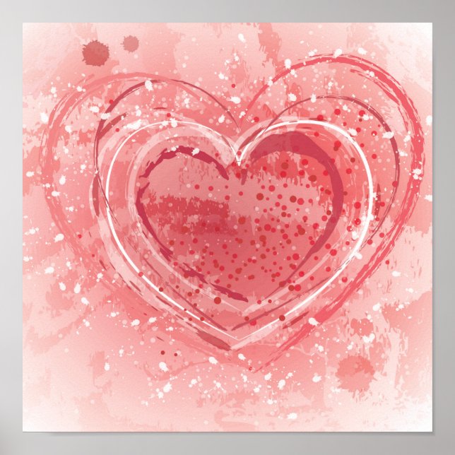 Póster Valentine's Day Illustration (Frente)
