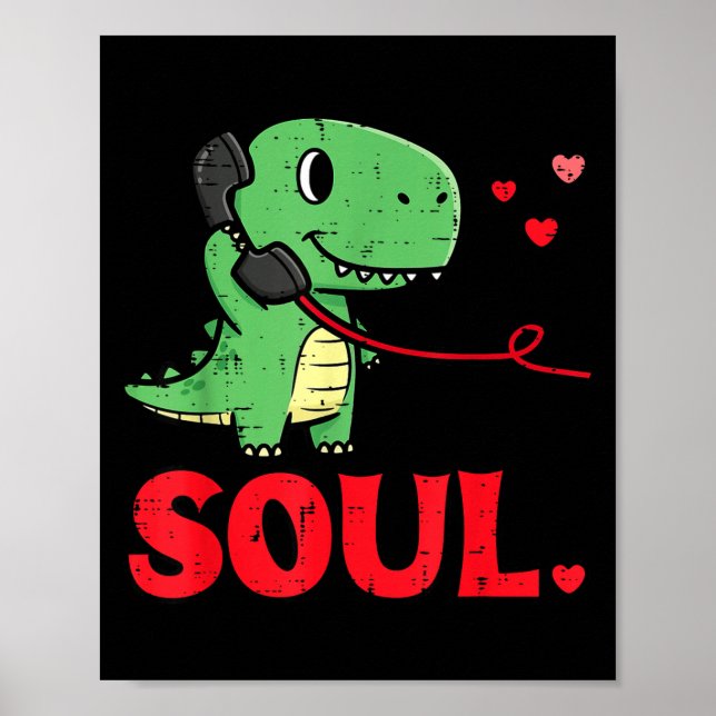 Póster Valentines Day Matching Soulmates Soul Dino Trex C (Frente)