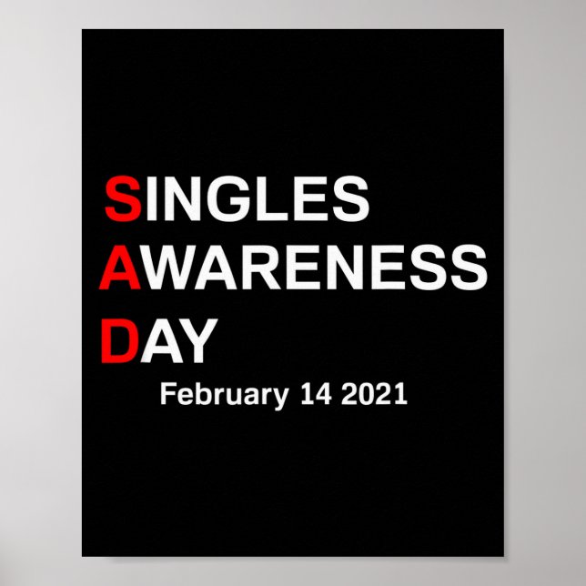 Póster Valentines Singles Awareness Day  (Frente)