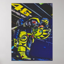 Póster valentino rossi, leyenda de moto gp, el doctor 46,