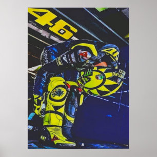 Póster valentino rossi, leyenda de moto gp, el doctor 46,