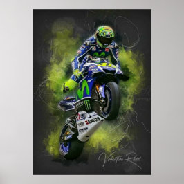 Póster valentino rossi, leyenda de moto gp, el doctor 46,