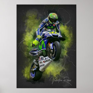 Póster valentino rossi, leyenda de moto gp, el doctor 46,