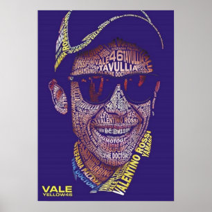 Póster valentino rossi, leyenda de moto gp, el doctor 46,