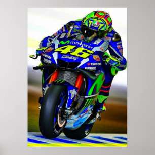 Póster valentino rossi, leyenda de moto gp, el doctor 46,