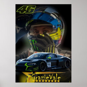 Póster valentino rossi, leyenda de moto gp, el doctor 46,