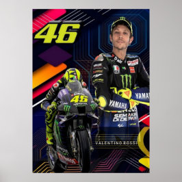Póster valentino rossi, leyenda de moto gp, el doctor 46,