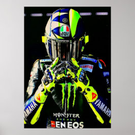 Póster valentino rossi, leyenda de moto gp, el doctor 46,