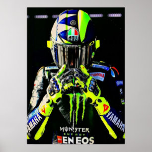 Póster valentino rossi, leyenda de moto gp, el doctor 46,