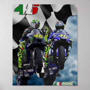 Póster valentino rossi, leyenda de moto gp, el doctor 46,