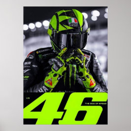 Póster valentino rossi, leyenda de moto gp, el doctor 46,