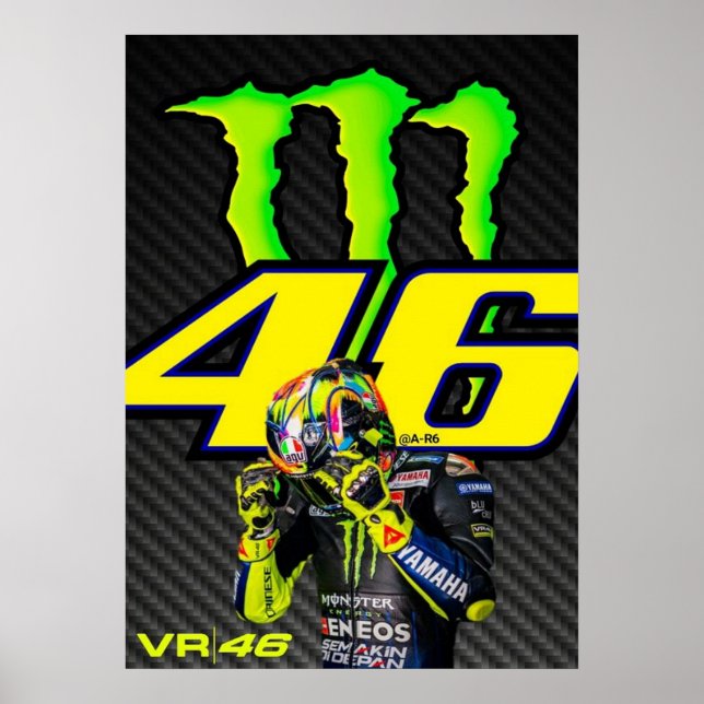 Póster valentino rossi, moto gp legend,    the doctor 46, (Frente)
