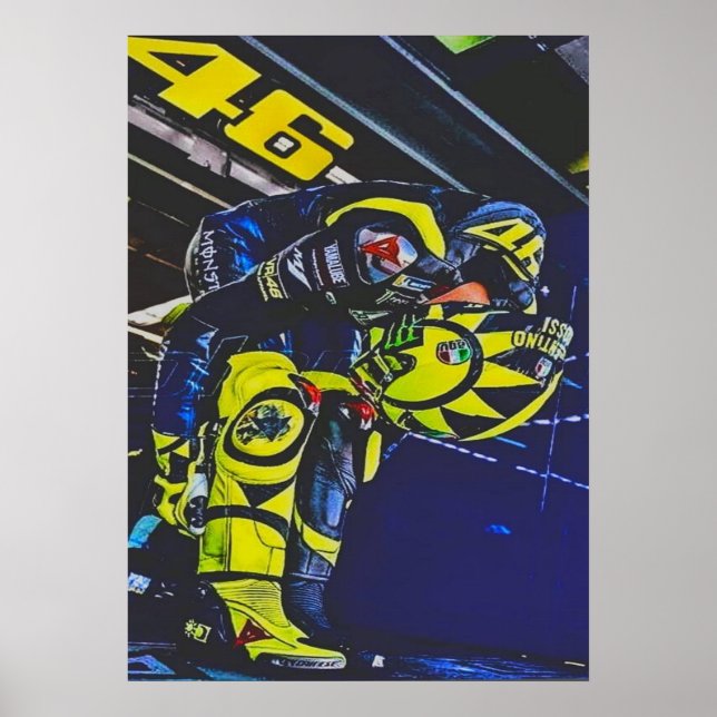 Póster valentino rossi, moto gp legend,    the doctor 46, (Frente)