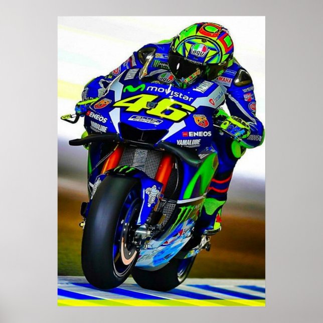 Póster valentino rossi, moto gp legend,    the doctor 46, (Frente)