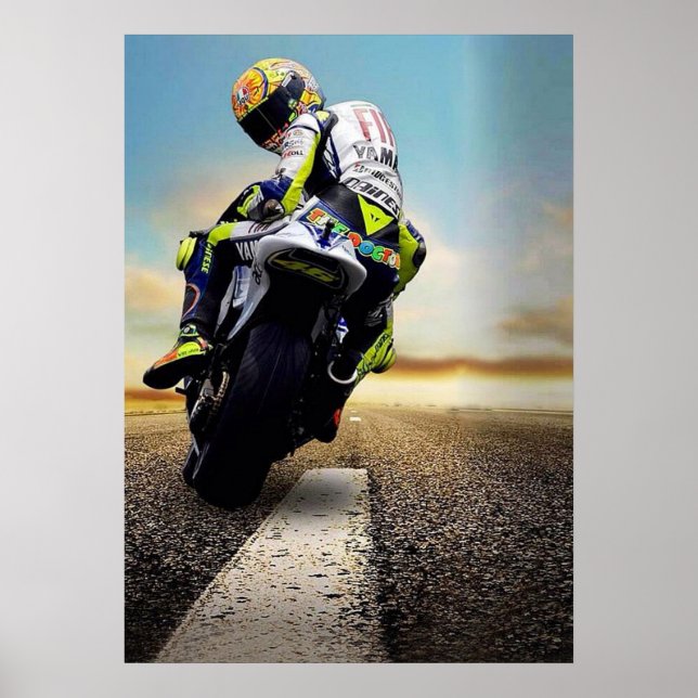 Póster valentino rossi, moto gp legend,    the doctor 46, (Frente)