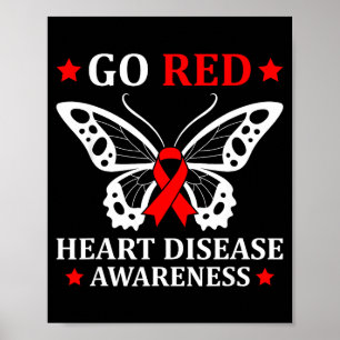 Póster Válete Corazón Enfermedad Conciencia Mariposa Febr