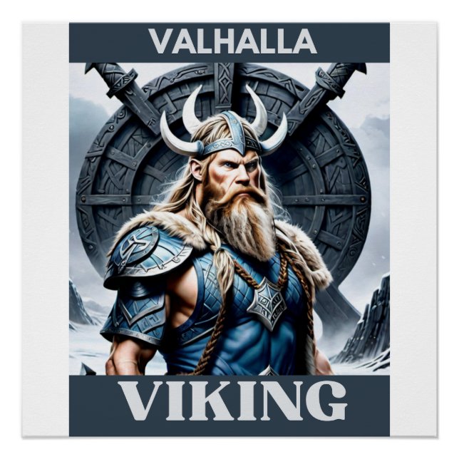 Póster Valhalla: Donde nacen los guerreros fiesta y héroe (Anverso)
