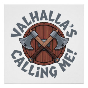 Póster ¡Valhalla me está llamando! - Guerrero nórdico