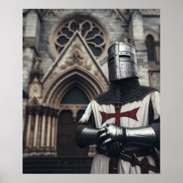 Póster Valiant Silver Detallado Templario Knight Históric