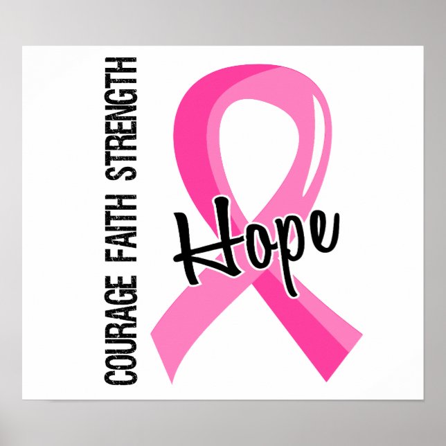 Póster Validez Fe Hope 5 Cáncer de Mama (Frente)