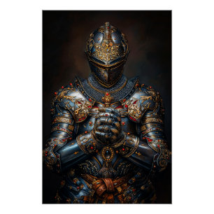 Póster Valiente caballero medieval