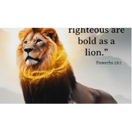 Póster Valiente como un león Proverbios 28:1