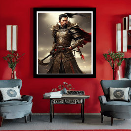 Póster Valiente guerrero, fiero soldado, valiente combati