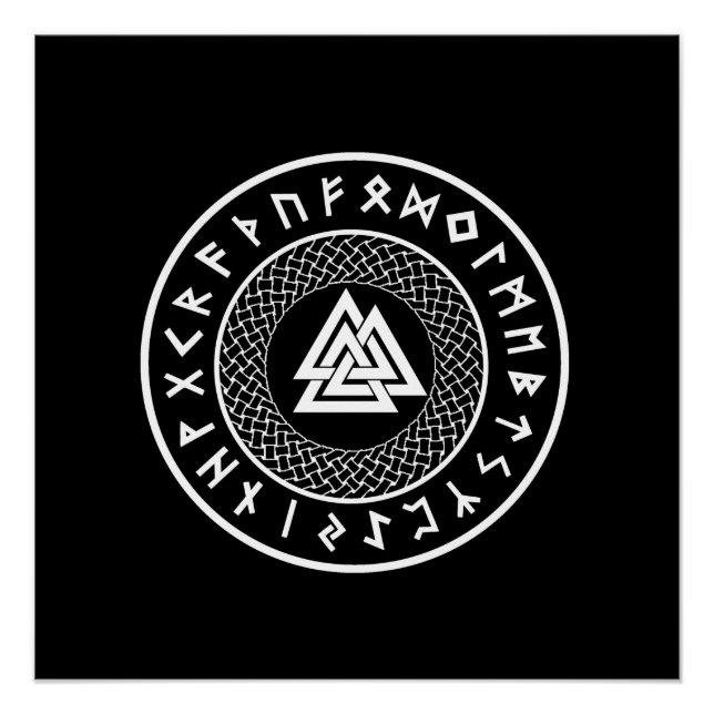 Póster Valknut - Wotans Knot - Odin Rune (Anverso)