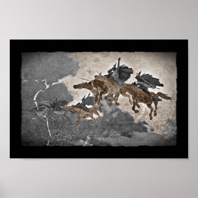 Póster Valkyries en la tormenta (Frente)