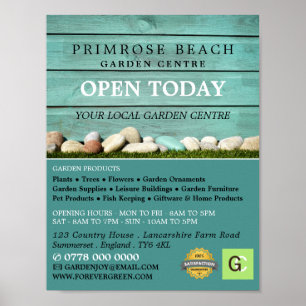 Póster Valla verde azulada, Centro Jardín, Horticulturist