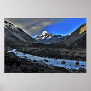 Póster Valle a Aoraki