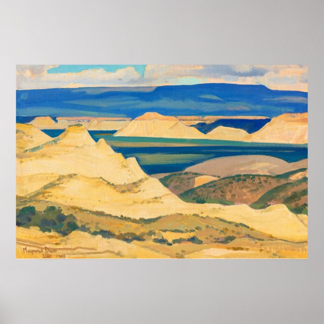 Póster Valle de Boulder por Maynard Dixon (Frente)