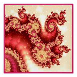 Póster Valle de caballitos de mar fractal