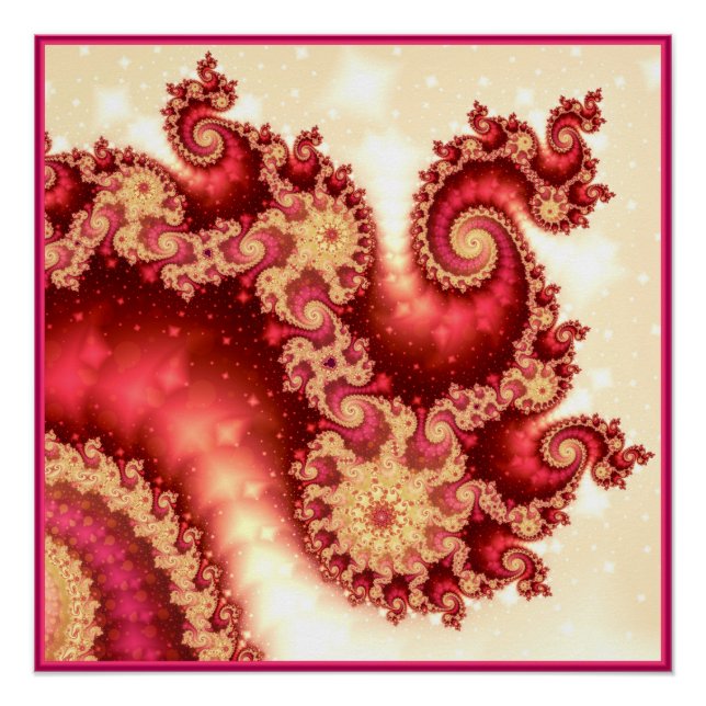 Póster Valle de caballitos de mar fractal (Anverso)