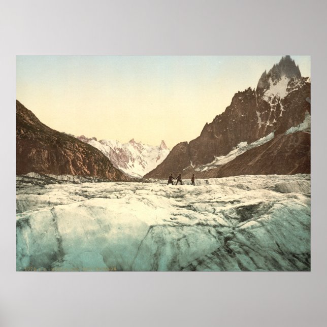 Póster Valle de Chamonix - Mer de Glace (Frente)