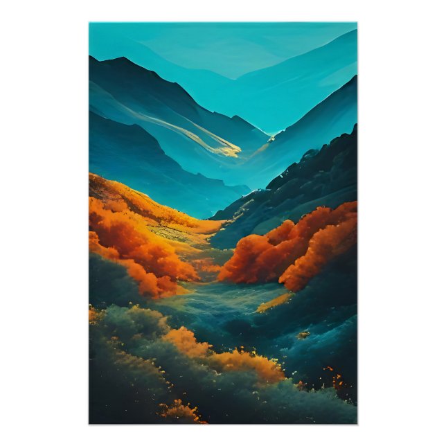 Póster Valle de Colores Vibrantes (Anverso)